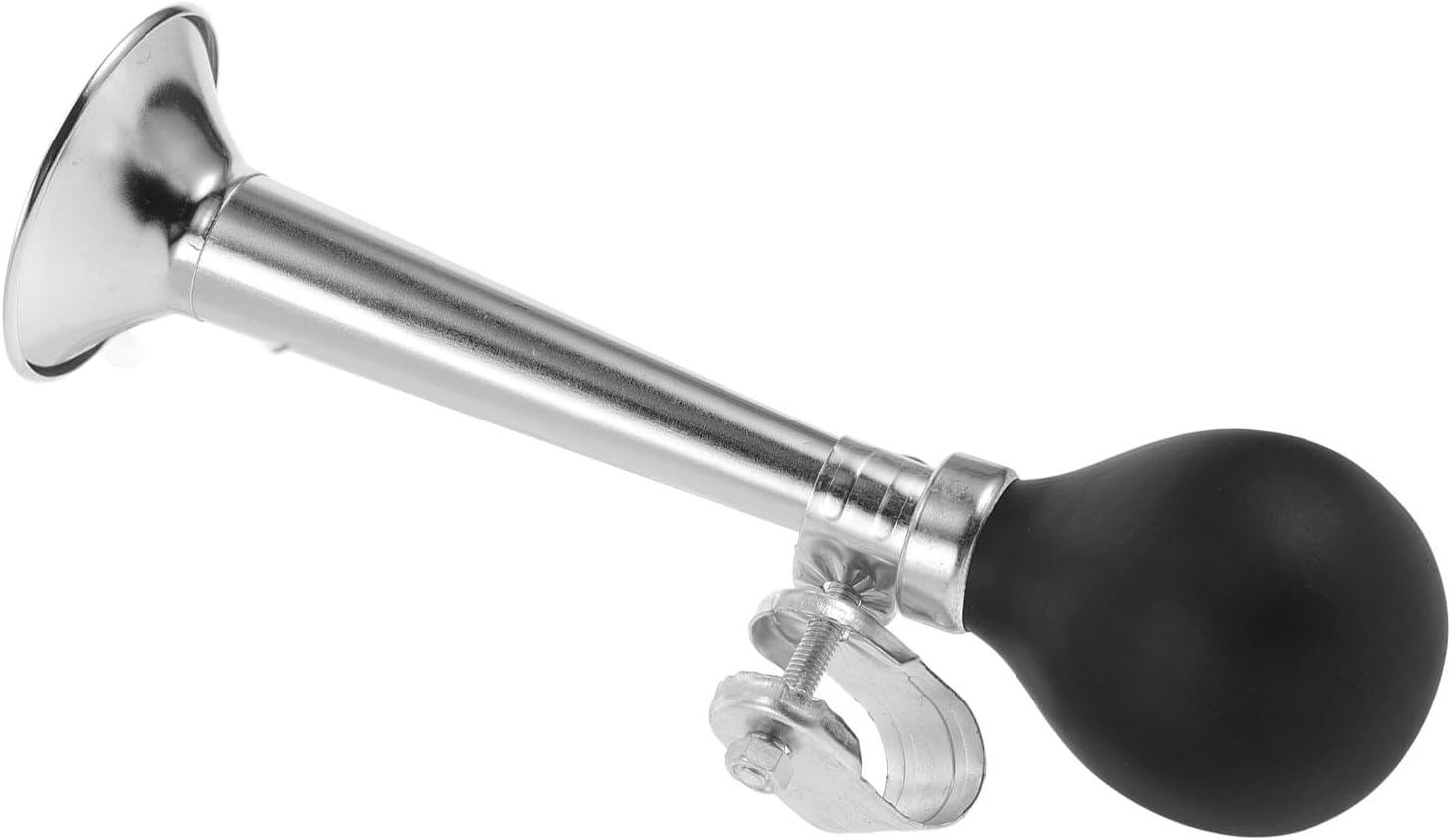 Bicycle Air Horn and Bike Bell Loud Metal Horn for Mountain and Road Bikes for Adults Silver for Cycling Accessories