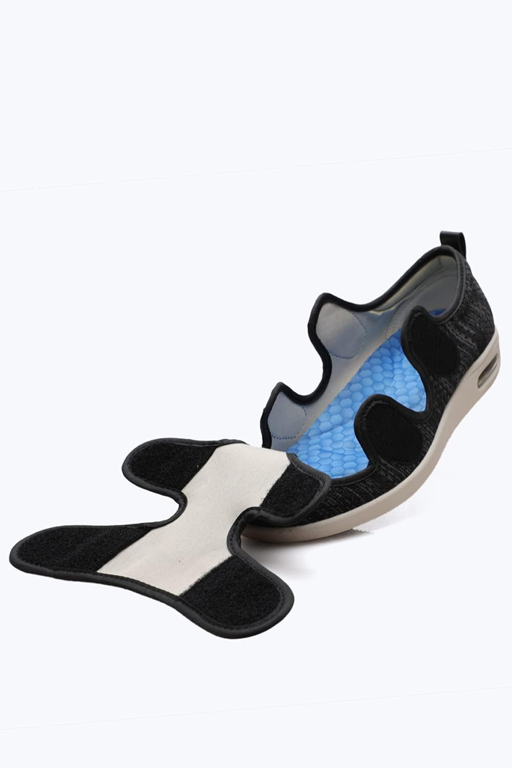 Women's Diabetic Shoes for Women Casual Adjustable Walking Shoes Wide Shoes for Elderly Swollen Feet Non-Slip Air Cushion Bottom Fattening and Widening - Image 6