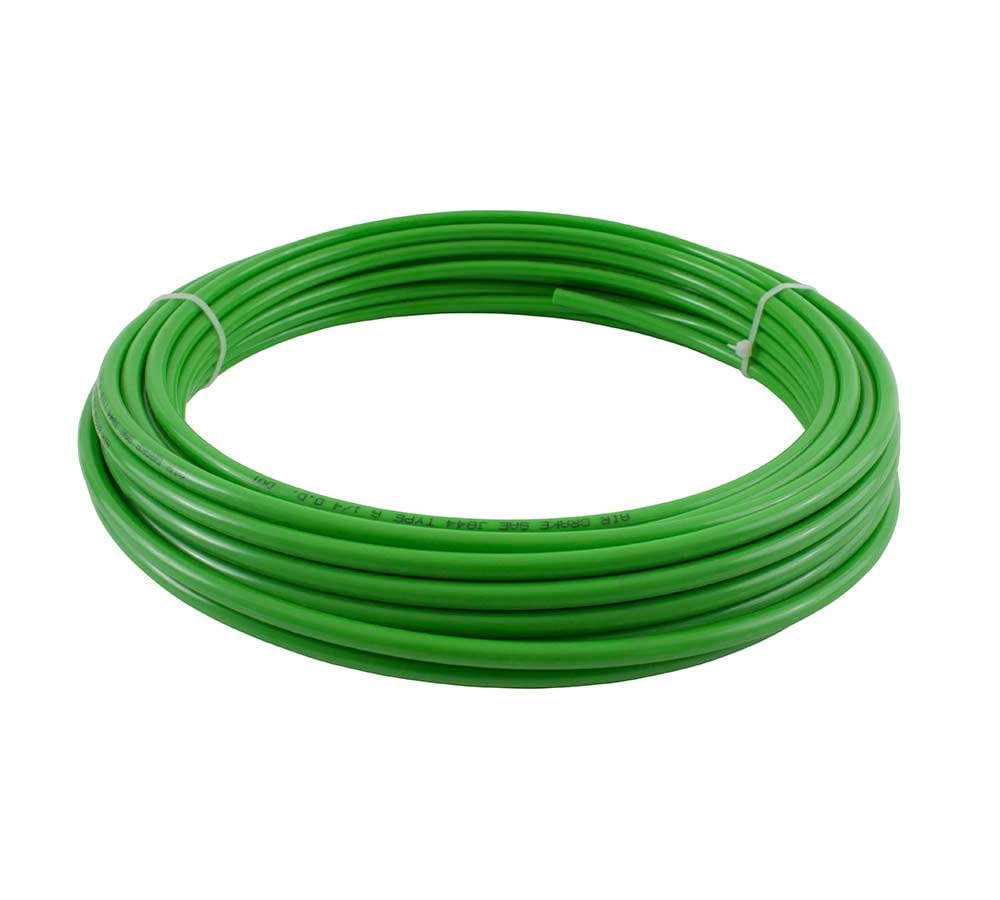 Mytee Products 1/4" OD x 100' Green SAE J844 Nylon Air Brake Tubing DOT Compliant | Pneumatic Nylon Air Line Hose for Air Brake System