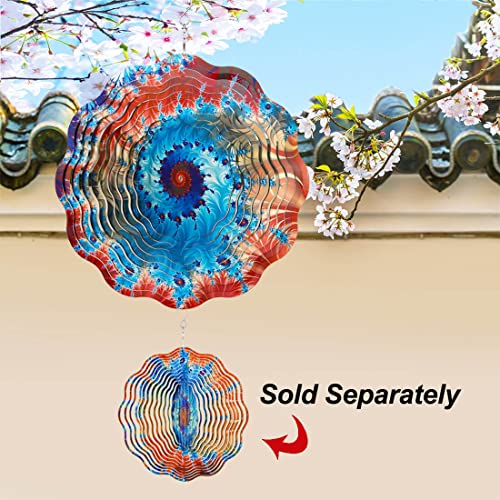 Wind Spinner,Kinetic Mandala 3D Spinner Metal Outdoor Large Spinning Ornaments,12In Wind Sculptures & Spinners Indoor Garden Yard Art Decor,Stainless Steel Multicolor Wind Catchers Hanging Decoración #TOP2