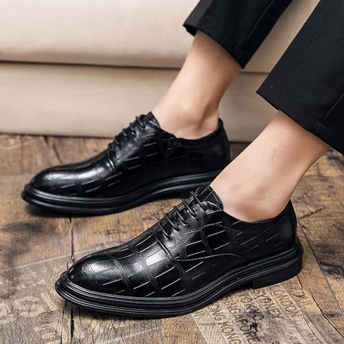 Men's Retro Formal Shoes Classic Lace Up Business Work Office Uniform Leather Shoes Slip Resistant Lightweight Suit Dress Oxford Outdoor Casual Derby Loafers4