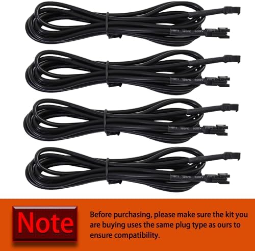 4PCS 78.74 inch 2-Pin Pure White LED Rock Lights Extension Wire Cable Cord image 4