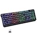 KLIM Chroma Tastiera QWERTZ per Gaming Wireless - Alte Performance – Colori da Videogioco e Retroilluminata – Tastiera da Gioco – Tastiera per Videogame PC PS4 Windows, Mac - Nuova Versione