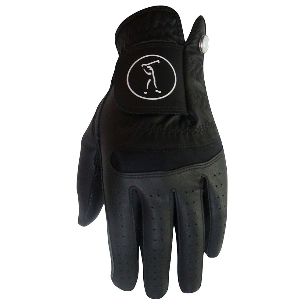 Tour X Men's Deluxe Leather/Synthetic Gloves - Black - LG LH Glove