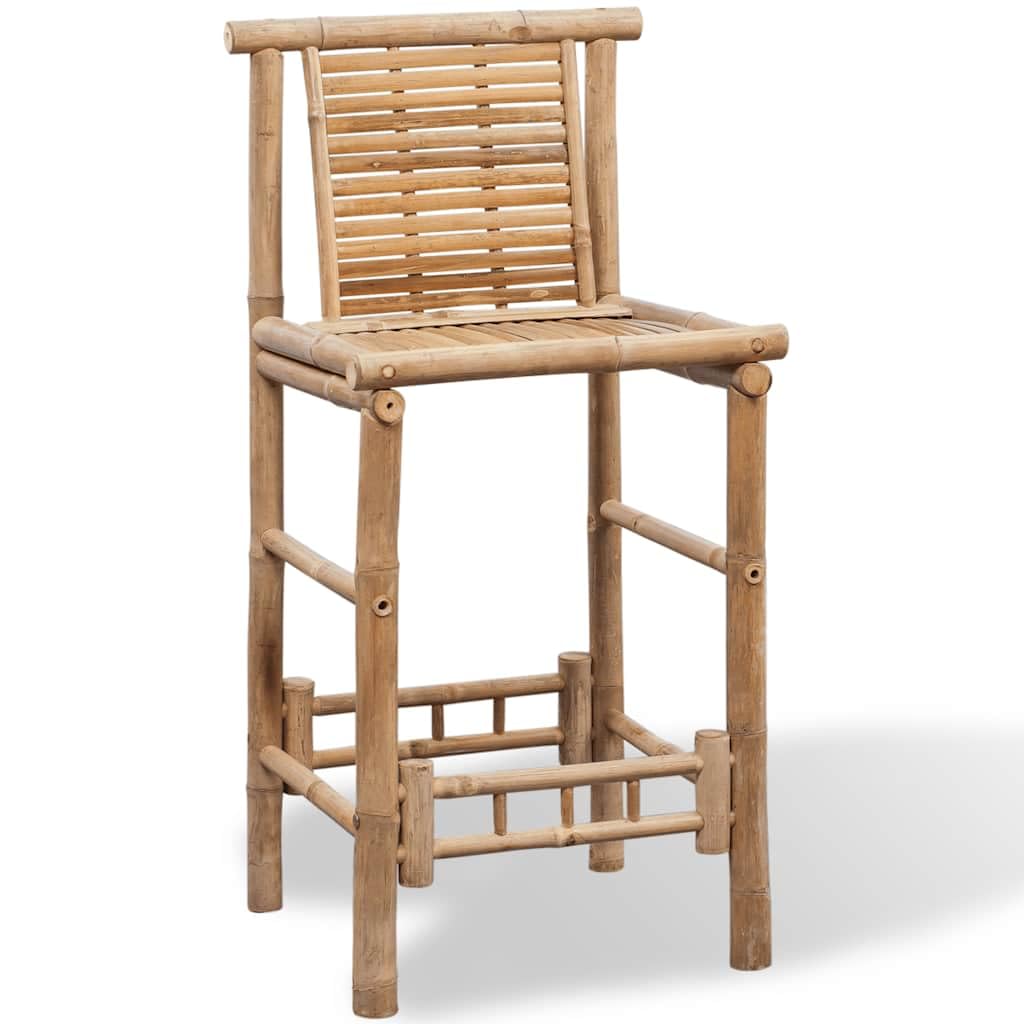 vidaXL Tabourets de Bar Lot de 2 Bambou
