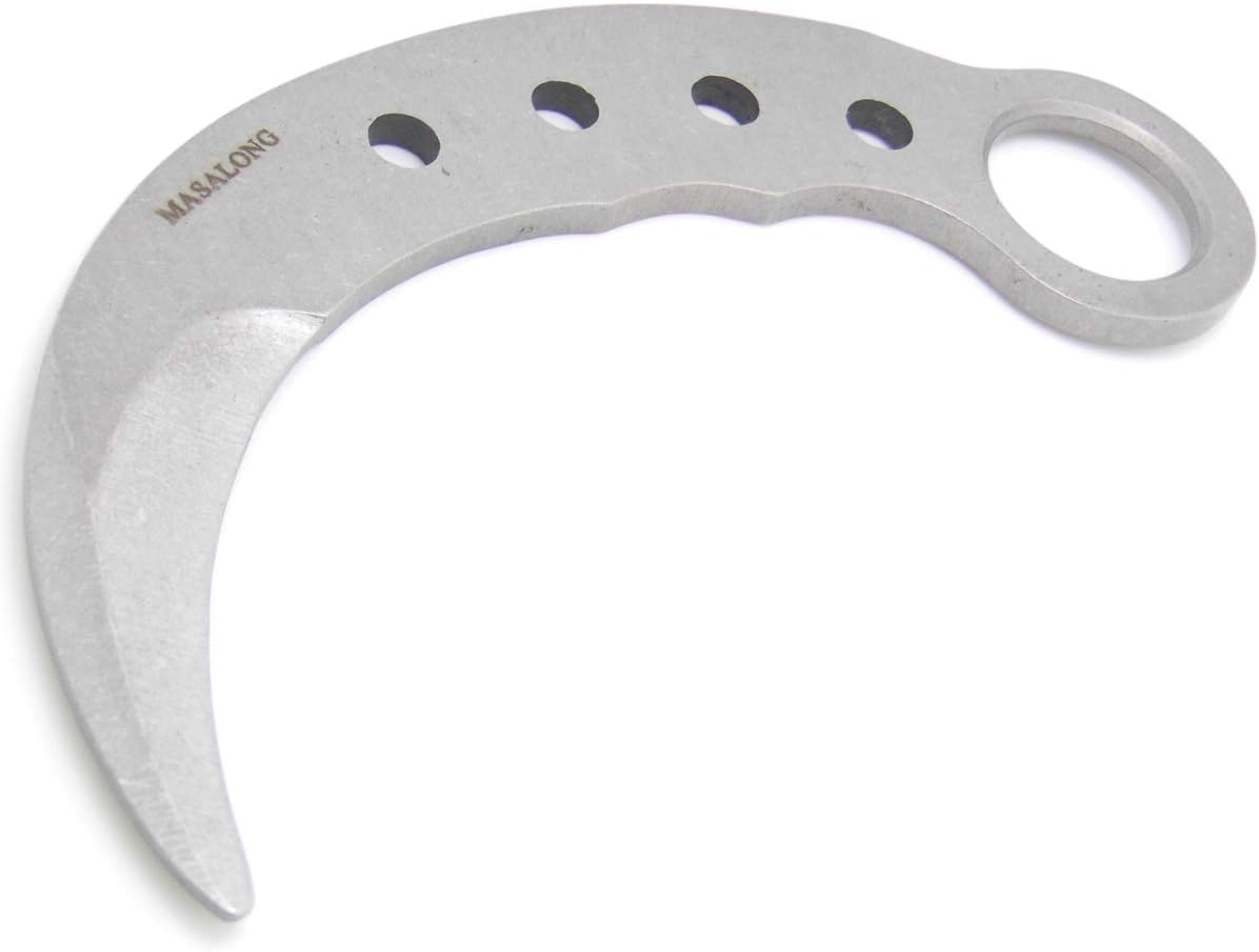 MASALONG Training Unsharpened Knife Karambit Dull Blade Martial arts Knione