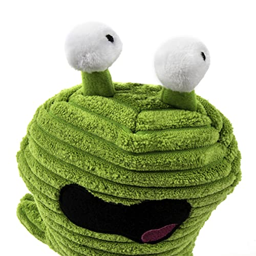 Image of goDog PlayClean Germs Squeaky Plush Dog Toy with Odor-Eliminating Essential Oils, Chew Guard Technology - Green, Large