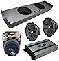 Compatible with 2009-2020 Ford F-150 Super Crew Truck Kicker Bundle Comp C12 Dual 12' Rhino Coated Sub Box Enclosure & Harmony HA-A800.1 Amp