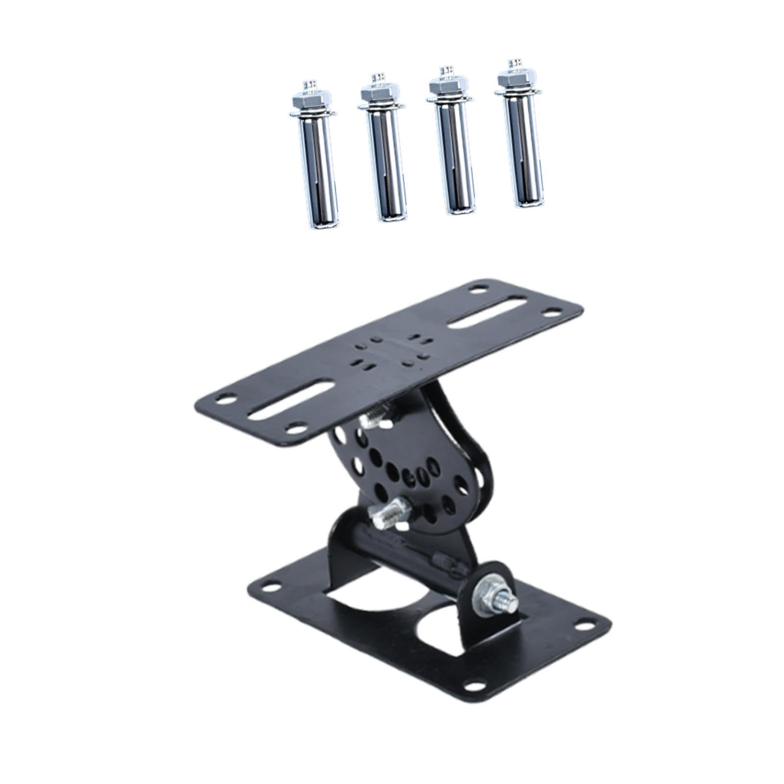 Qianly Soporte de Altavoz para Altavoces con Base Metálica Compacta Soporte Ajustable de Pared Y Techo Instalación Simplificada Compatibilidad Universal, Versión Horizontal