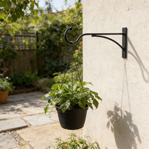 Gancho de jardín de metal para comederos de aves con acabado resistente 4