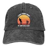 I Can't Work Today My Arm is in A Cast Retro Baseball Cap Women Men Baseball Cap Truck Dad Hats Black
