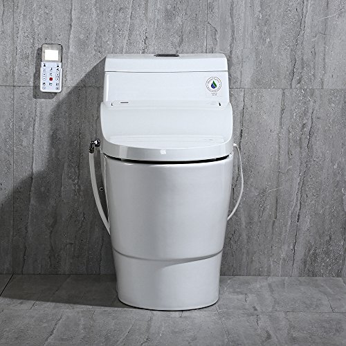 Woodbridge T-0008 Luxury Bidet Toilet, Elongated One Piece Toilet With Advanced Bidet Seat, Smart Toilet Seat With Temperature Controlled Wash Functions And Air Dryer #TOP1