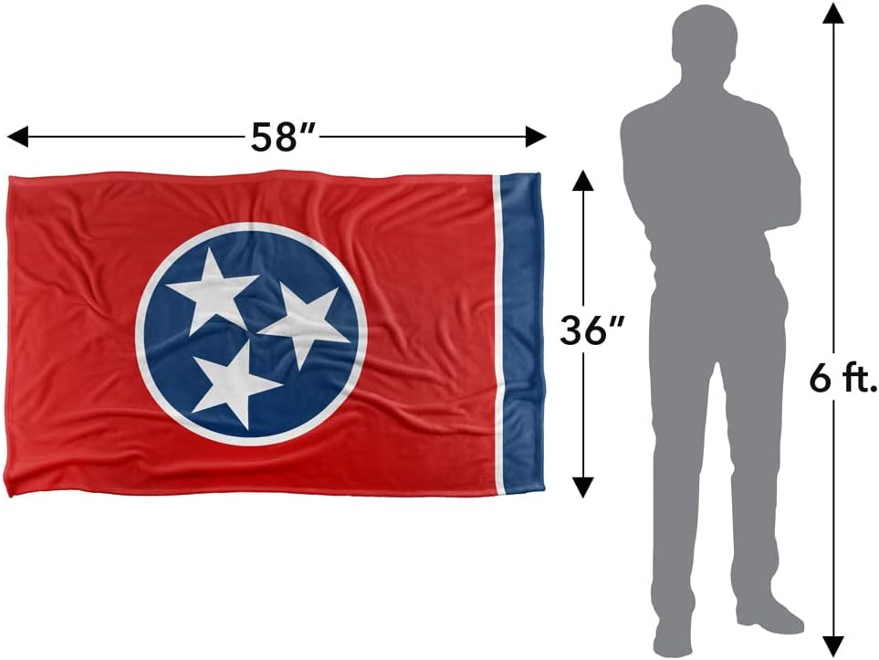 Trevco Tennessee Flag Silky Touch Super Soft Throw Blanket 36" x 58"