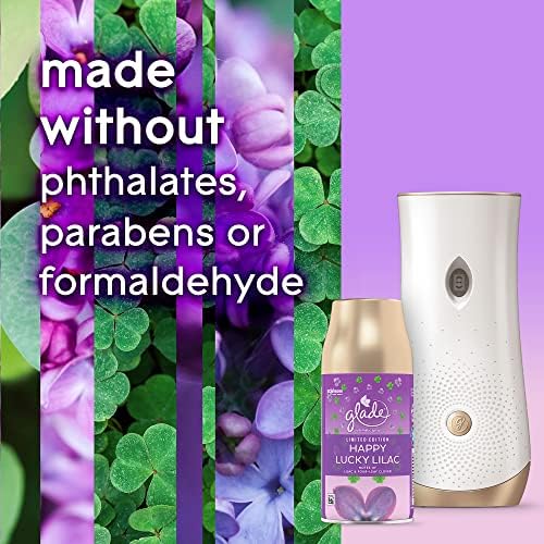 Glade Automatic Spray Holder and Refill, Air Freshener, Happy Lucky Lilac 269 ml, Packaging May Vary