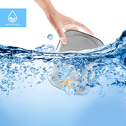 Fuzion Digital Kitchen Scale, 11Lb/5Kg Food Scale Weight Grams And Oz For Weight Loss, Cooking And Baking, 1G/0.1Oz Precise Graduation, Waterproof Platform, Easy Clean, Dishcloth Included #TOP2