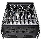 Rosewill 8 GPU Mining Case Frame - Mine Cryptocurrency Bitcoin (BTC)/Ethereum (ETH/ETC)/Zcash/Monero & More Altcoins, Dual PSU Miner Rig, Max Airflow for Extended GPU Life