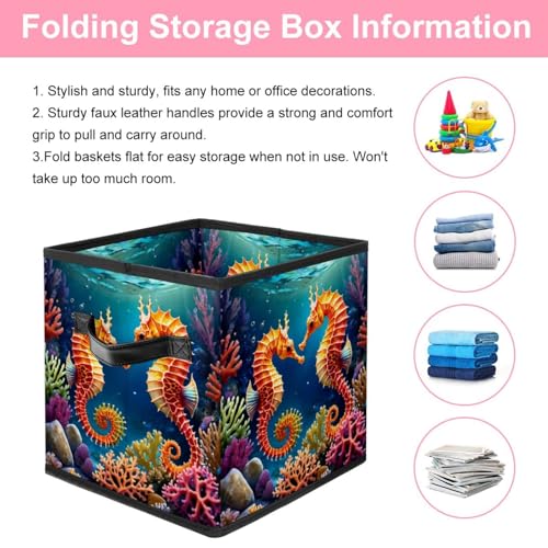 Solution de rangement polyvalente grand format avec motif hippocampe