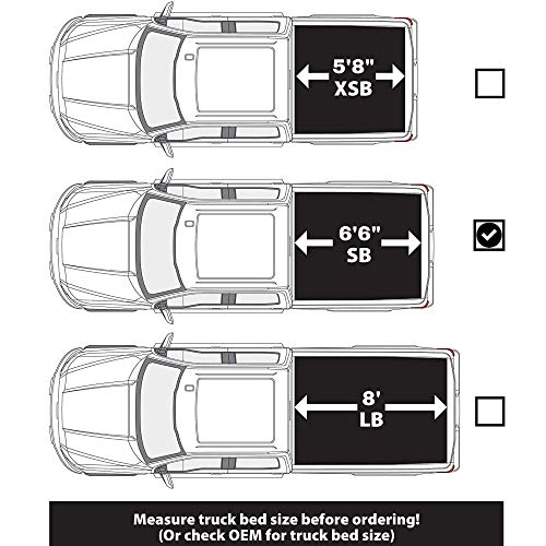 LEER ROLLITUP | Fits 2019-2023 GM Chevy Silverado/GMC Sierra with 78\" Bed | Soft Roll Up Truck Bed Tonneau Cover | 4R301 | Low-Profile, Sturdy, Easy 15-Minute Install (Black)