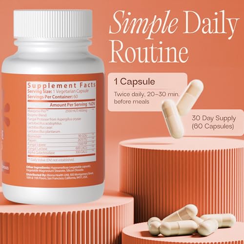 BIOMA Digestive Enzymes Supplement with Probiotics & Prebiotics, Supports Digestion and Gut Health, Helps Reduce Bloating and Gas, Daily Enzyme Formula Capsules - Image 5