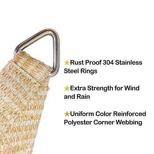 Alionhomesunshadesailstraightedgeshadesailshadeclothforpatiopergolaplaygroundshadesailsbackyardsailssailawningdeckshadesail7x12ftbeige  Urban Country Home Decor Alion home sun shade sail straight edge shade sail shade cloth for patio pergola playground shade sails backyard sails sail awning deck shade sail 7 x 12 ft beige  urban country home decor