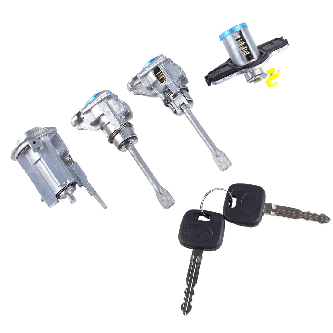 Ignition Switch and Front Door and Trunk Lock Cylinder Set with 2 Keys Compatible with Toyota Matrix Corolla CE, LE, S 2003-2008, 69057-02130, 69057 02130