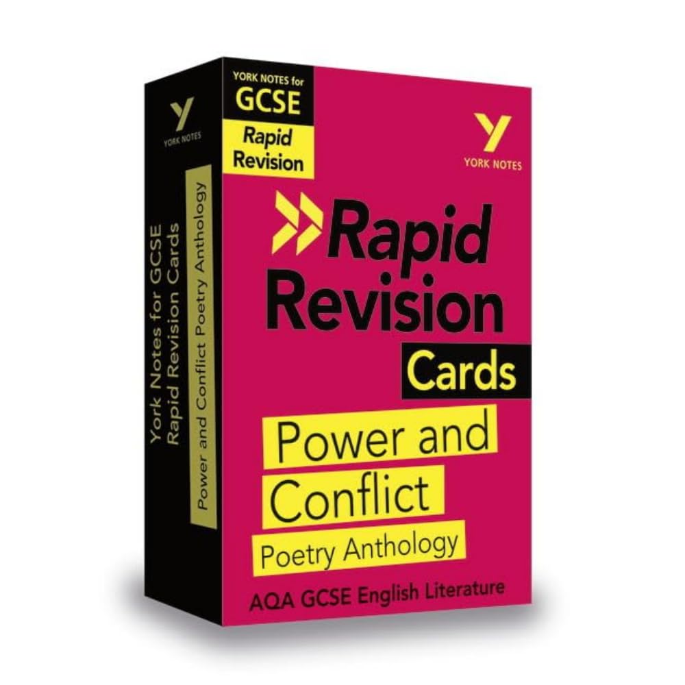 York Notes for AQA GCSE (9-1) Rapid Revision Cards: Power and Conflict AQA Poetry Anthology