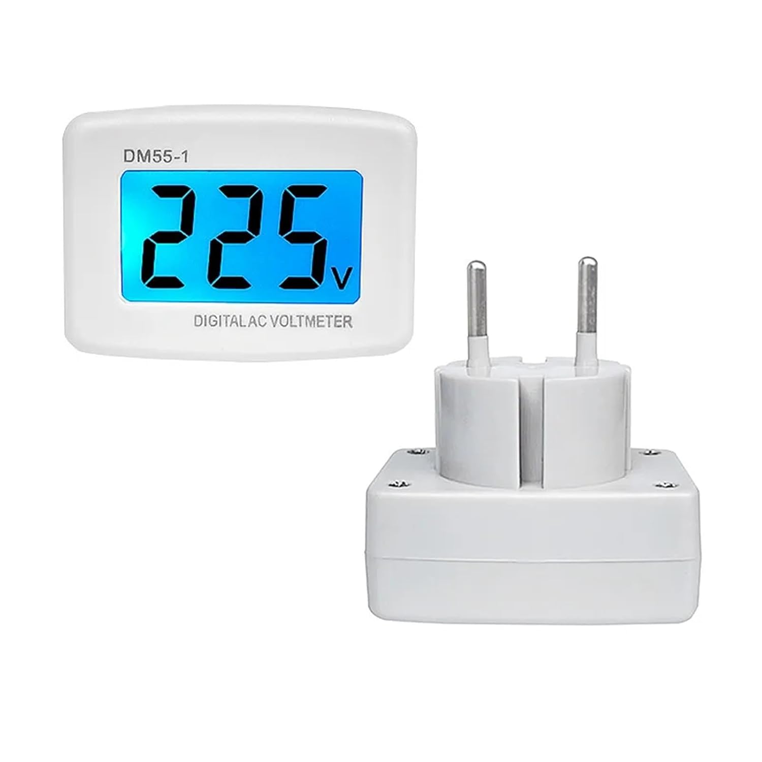 Digital Panel Voltmeter Tester LCD AC110-300V DM55-1 1Pcs(EU Plug)