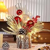 🎁【Hermosa Decoración para Árbol de Navidad】Con su diseño increíblemente realista, la decoración artificial para árbol de Navidad realmente captura la esencia de un árbol natural. Las ramas y flores bellamente diseñadas siempre permanecen en plena floración y añaden un toque de elegancia a cualquier habitación.