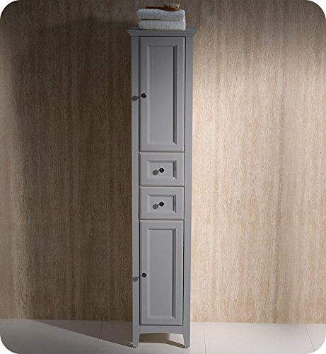 Fresca Oxford Gray Tall Bathroom Linen Cabinet #TOP1