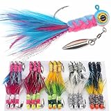 XFISHMAN-Crappie-Jigs-Marabou-Feather-Hair-Jigs-for-Crappie-Fishing-baits-and-Lures kit Panfish Trout 1/8 1/16 1/32 oz