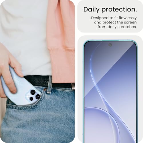 Image of ArmourPro Tempered Glass for Oppo Reno 15 with Back Clear Membrane Guard, Edge to Edge Screen Protector, Anti-Bubble, Anti-Fingerprint, Oil Resistant, Installation Kit | Black