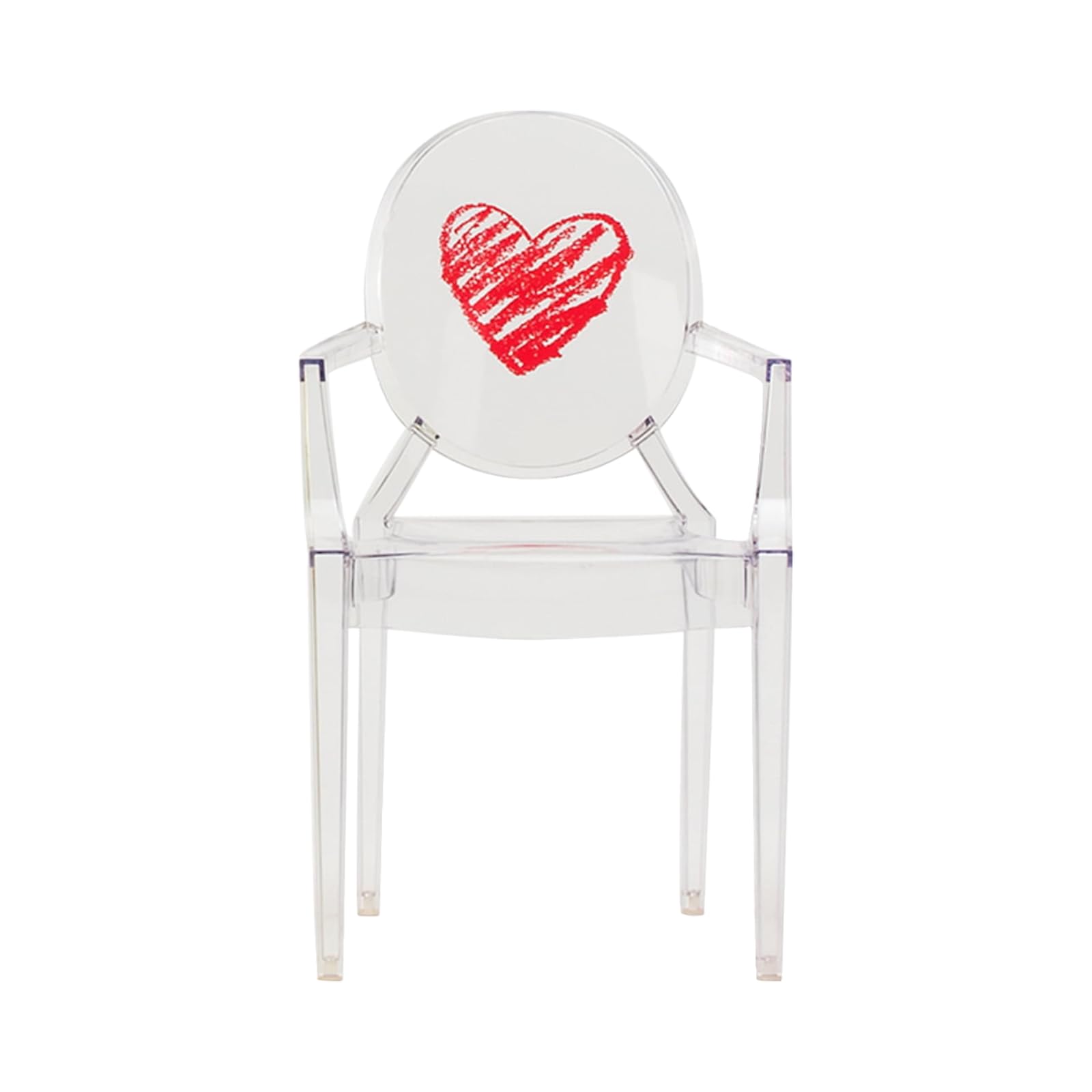 Kartell Loulou Ghost Kids, Plastic, Transparent, 37 x 39 x 63 cm