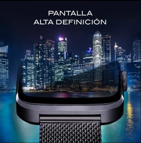 Marea Smartwatch B58010/4 displaying a high-definition city skyline.