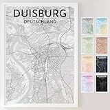 Mapdify Duisburg personalisiertes Stadtposter, dein 
