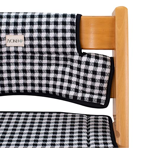 Image of JYOKO Kids Cushion Made Cotton 100% Compatible with Stokke Tripp Trapp high Chair (Vichy)