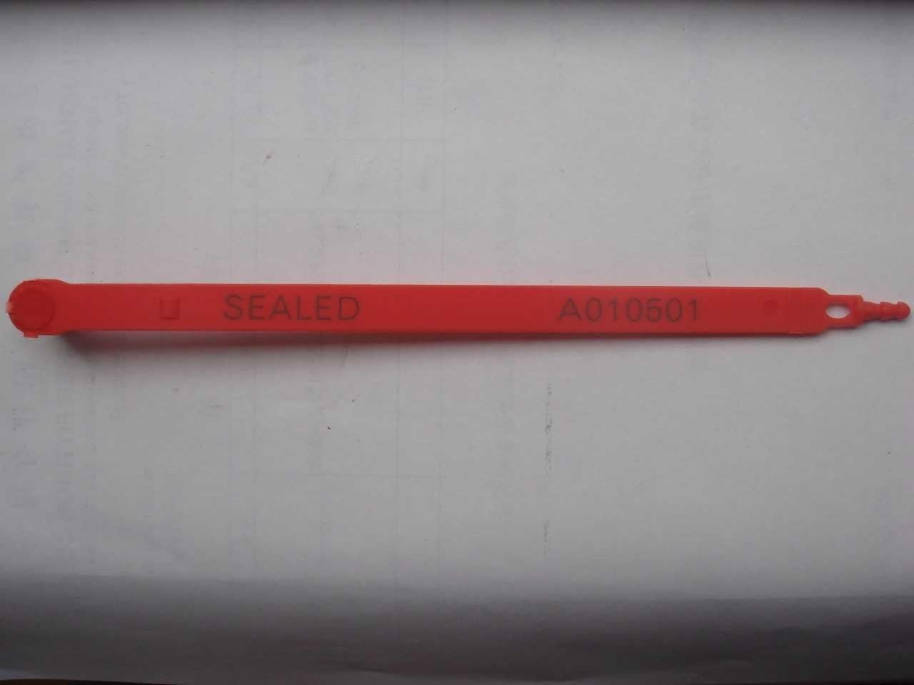 Red Plastic Security Seals (8") - Self Locking Shipping Seal with Print Progressive Numbering – Tamper Proof for Trucks, Trailers, Cargo, Containers, Luggage (200ct Seal A)
