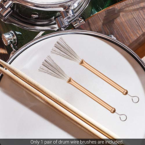 image for E-riding Eriding 1 Pair Drum Brushes Retractable Drum Wire Brushes Dru