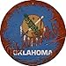 Oklahoma Rusty Stamped Novelty Metal Circular Sign C-1201