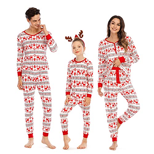 Weihnachten Familien Pyjamas Set Damen Kinder Herren Schlafanzug Weihnachtspyjamas Christmas Pjs Hausanzug Jumpsuit Nachtwäsche Cover