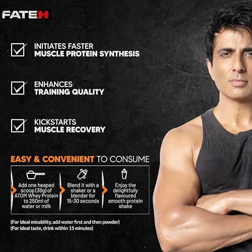 Image of AS-IT-IS Nutrition ATOM Whey Protein 1kg | 27g protein | Isolate & Concentrate | FATEH Double Rich Chocolate | USA Labdoor Certified | With Digestive Enzymes for better absorption | Exclusive Pack