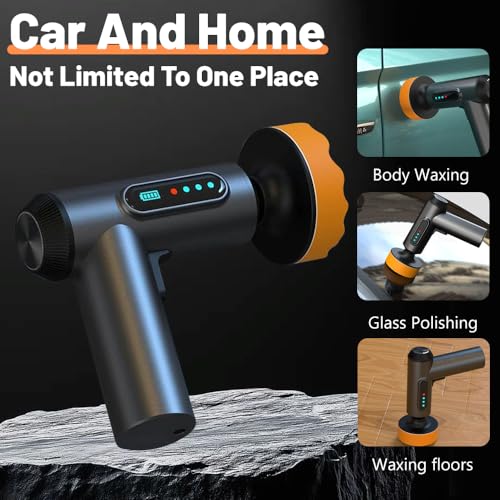 Rppiup Cordless Car Polisher, Car Polishers and Buffers With 2000mah Buffer 3 Polishing Pads, 20000 Rpm Speed Car Buffer Polisher Machine with USB Charging Digital Display for Detailing Polishing Wax 3 Rppiup Cordless Car Polisher, Car Polishers and Buffers With 2000mah Buffer 3 Polishing Pads, 20000 Rpm Speed Car Buffer Polisher Machine with USB Charging Digital Display for Detailing Polishing Wax - Image 3