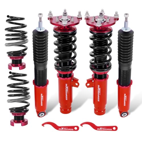 maXpeedingrods Coilovers for Honda Civic Hatchback 2016-2021 52mm clamp diameter only, Height Adjustable Coilovers Suspension Kit, Preset Damping Shock Absorber Struts, Lowering Kit Red