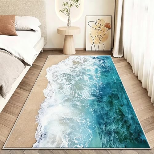 Tapete Decorativo Olas del Océano Azul 3D, Grande miniatura 3