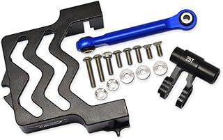 Aluminum Servo Mount + Aluminum Tie Rod + 25T Aluminum Servo Horn For Traxxas X Maxx 4X4 6S / 8S - 16Pc Set Black