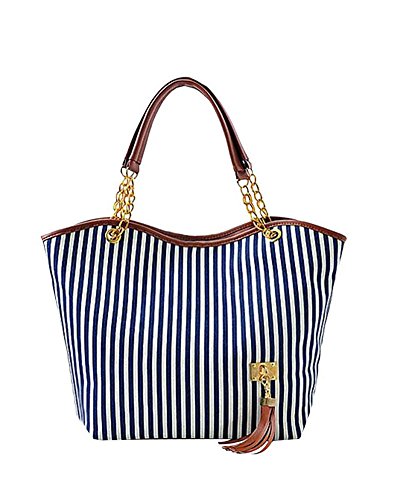 SaiDeng New Fashion Design Women Street Snap Candid Tote Single Shoulder Canvas Bag Handbag
