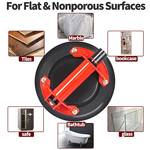8" Glass Suction Cups For Granite & Glass Liftingwith Carrying Case 243Lbs Large Load Capacity For Lifting Glass Granite,Tiles,Window,Floor,Replace Auto Windshield #TOP3