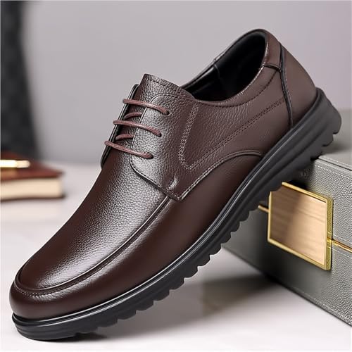 Men's Slip On Casual Leather Shoes Soft Sole Autumn Winter Comfortable Dad Shoes2