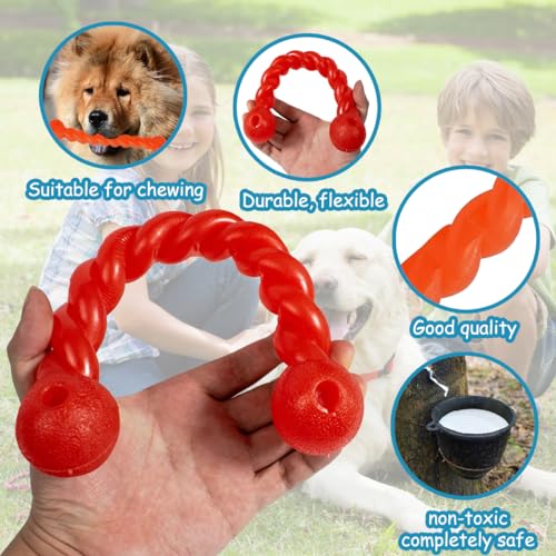 2 Pieces Hundespielzeug Für Zähne, Hundespielzeug Gummi, Gummi Spirale Kauknochen, Hundemolarenstab Welpen Intelligenzspielzeug Weich Beißwiderstand, Hundezahnbürste Haustier Mundpflege, 18cm+28cm