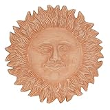 terracotta sonne zum aufhängen Elementform: Rund Biscottini Wanddekoration Sonne 52 x 6 cm  Wanddekoration aus Terrakotta  dekorative Sonne