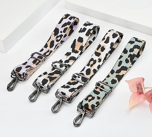 Image of LVYOUME Purse Strap Silver Hardware Wide Bag Straps Replacement Crossbody Adjustable Shoulder Strap for Purses